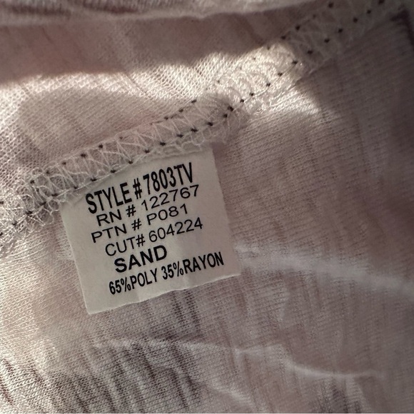 David Cline Sand & Stars Button Up Collar 3/4 Sleeve Top Shirt Blouse M brown - Picture 7 of 8